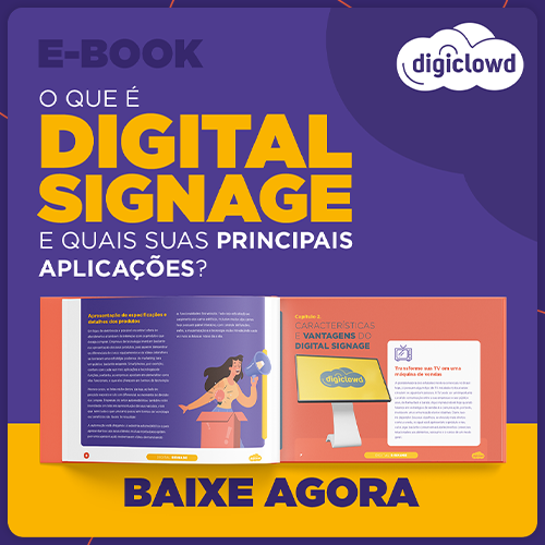 Imagem para ilustar oferta de e-book sobre digital signage